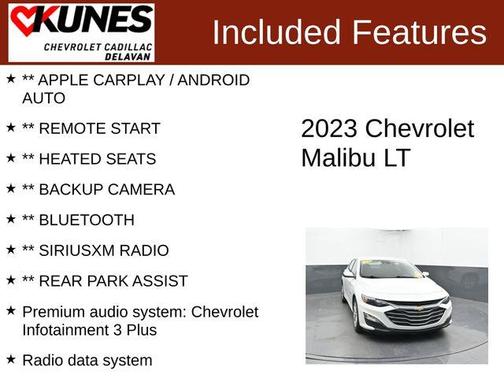 Summit White 2023 Chevrolet Malibu LT