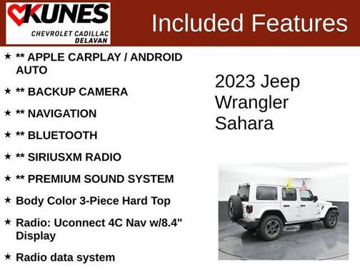 Bright White Clearcoat 2023 Jeep Wrangler Sahara