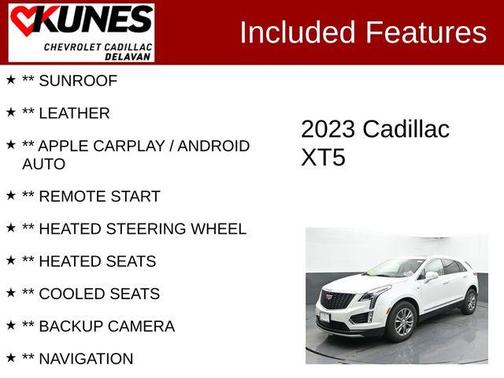 Crystal White Tri-Coat 2023 Cadillac XT5 Premium Luxury