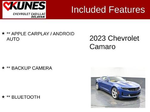 Riverside Blue Metallic 2023 Chevrolet Camaro LT1