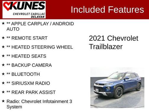 Pacific Blue Metallic 2021 Chevrolet Trailblazer LT