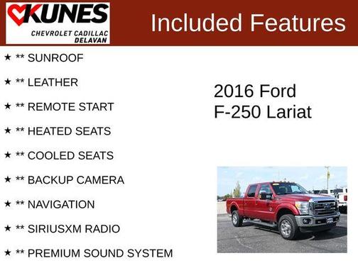 Ruby Red Metallic 2016 Ford F-250 Lariat