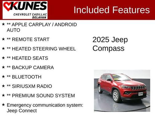 Red 2025 Jeep Compass Latitude
