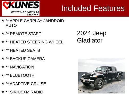 Black Clearcoat 2024 Jeep Gladiator Rubicon
