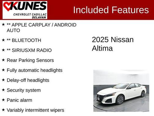 Glacier White 2025 Nissan Altima SV