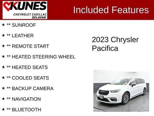 Bright White Clearcoat 2023 Chrysler Pacifica Hybrid Limited