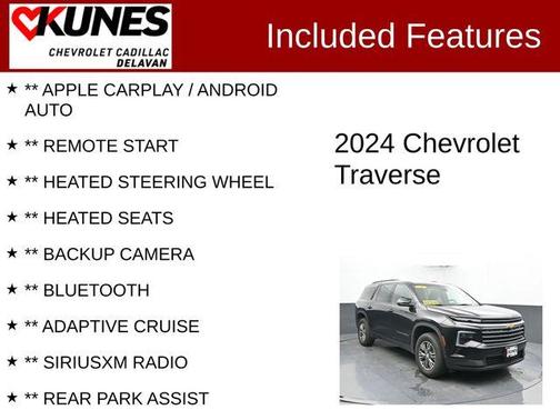 Mosaic Black Metallic 2024 Chevrolet Traverse LT