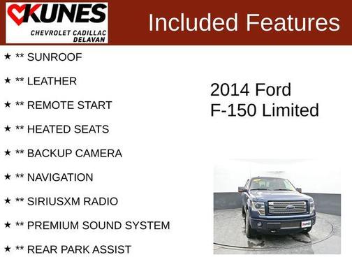 Blue 2014 Ford F-150 Limited