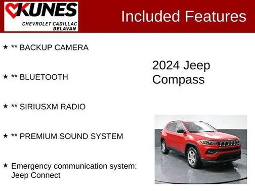 Red 2024 Jeep Compass Latitude