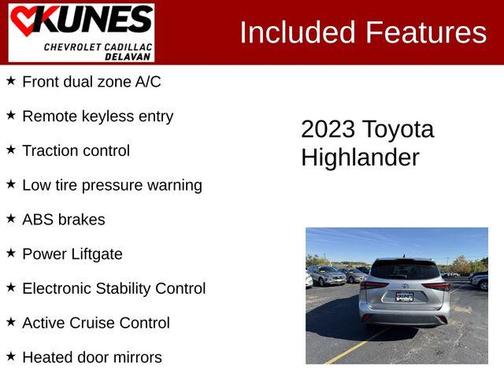 Silver 2023 Toyota Highlander LE
