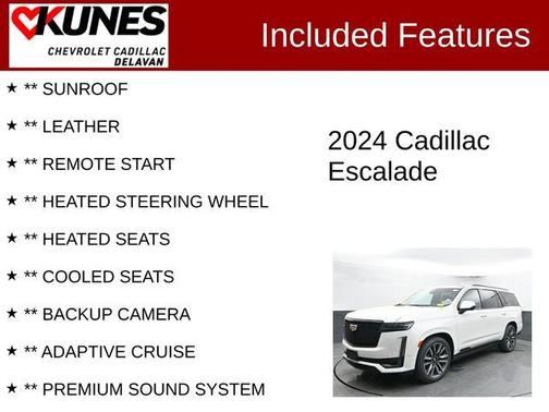 Crystal White Tri-Coat 2024 Cadillac Escalade Sport Platinum