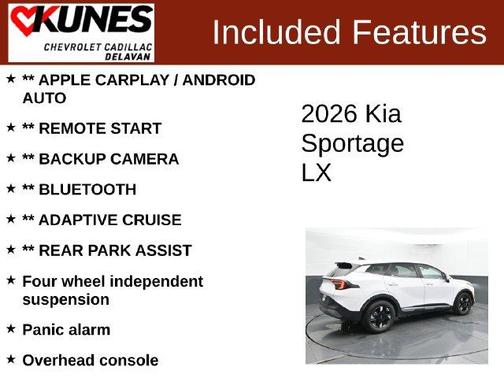Glacial White Pearl 2026 Kia Sportage LX