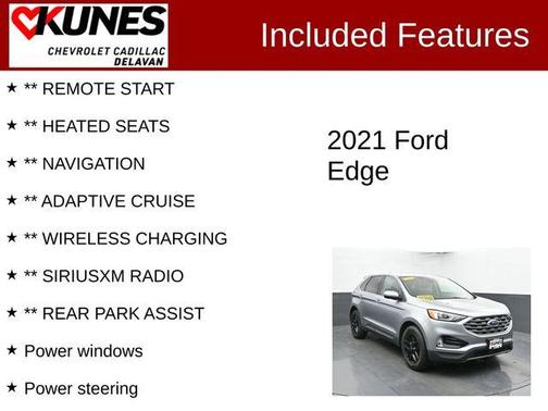Silver Metallic 2021 Ford Edge SEL
