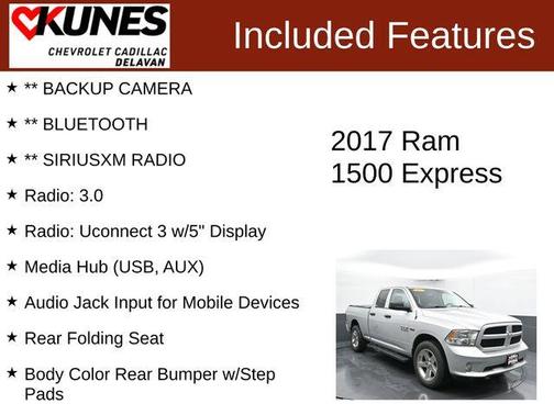 Bright Silver Clearcoat Metallic 2017 RAM 1500 Express