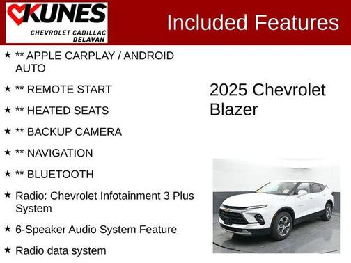 Summit White 2025 Chevrolet Blazer LT