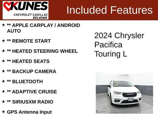 Bright White Clearcoat 2024 Chrysler Pacifica Touring-L