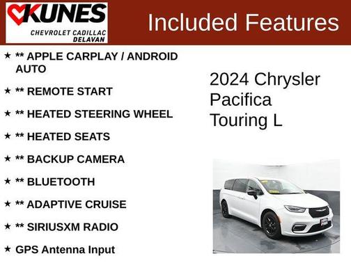 Bright White Clearcoat 2024 Chrysler Pacifica Touring-L