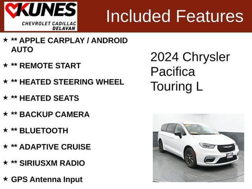 Bright White Clearcoat 2024 Chrysler Pacifica Touring-L