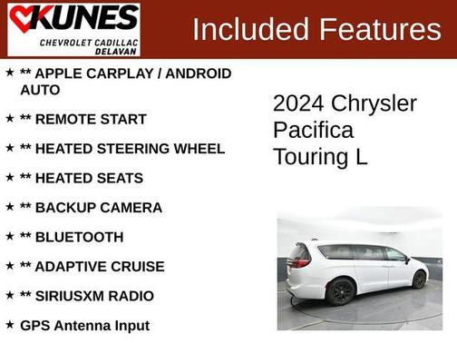 Bright White Clearcoat 2024 Chrysler Pacifica Touring-L