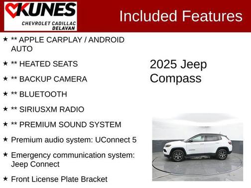 Bright White Clearcoat 2025 Jeep Compass Limited