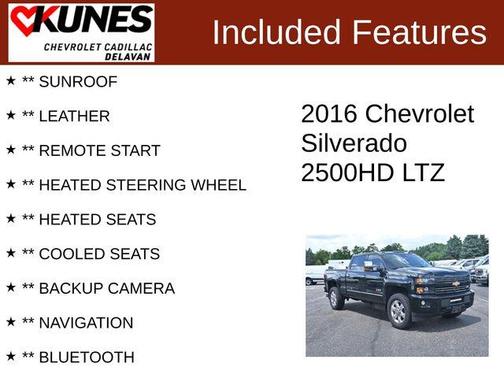 Black 2016 Chevrolet Silverado 2500 LTZ