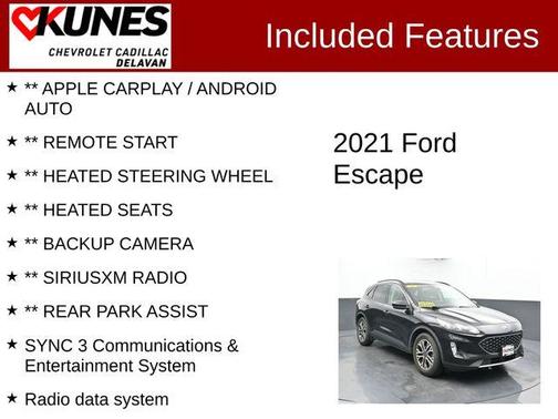 Black Metallic 2021 Ford Escape SEL