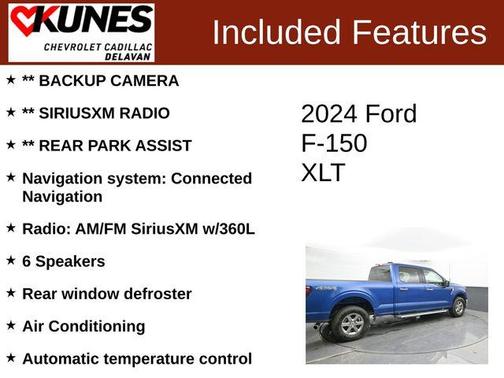 Blue 2024 Ford F-150 XLT
