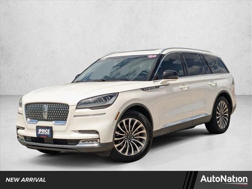 Pristine White Metallic Tri-Coat 2020 Lincoln Aviator Reserve