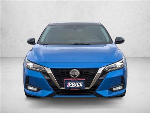 Electric Blue/Super Black 2021 Nissan Sentra SR