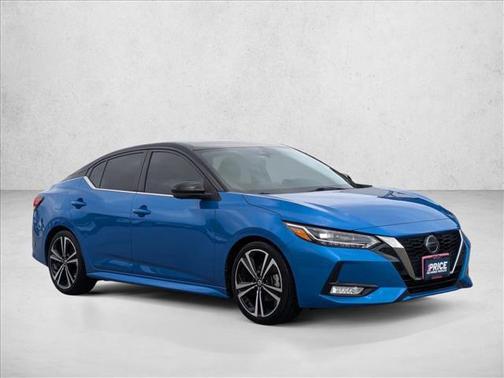 Electric Blue/Super Black 2021 Nissan Sentra SR