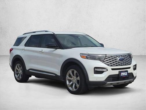 Star White Metallic Tri-Coat 2020 Ford Explorer Platinum