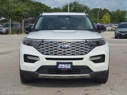 Star White Metallic Tri-Coat 2020 Ford Explorer Platinum
