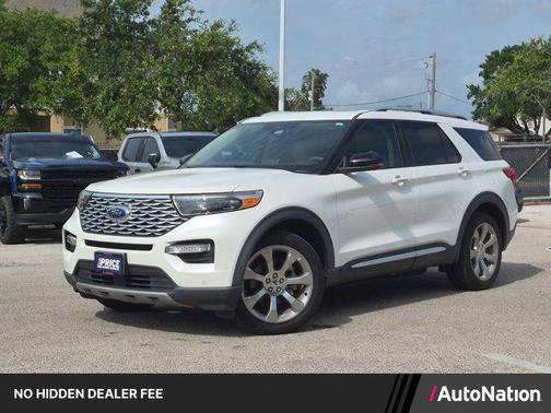 Star White Metallic Tri-Coat 2020 Ford Explorer Platinum