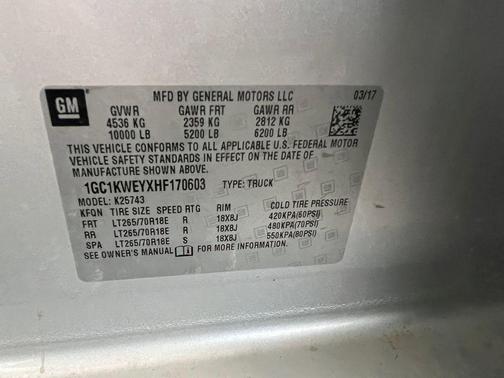 2017 Chevrolet Silverado 2500 LTZ