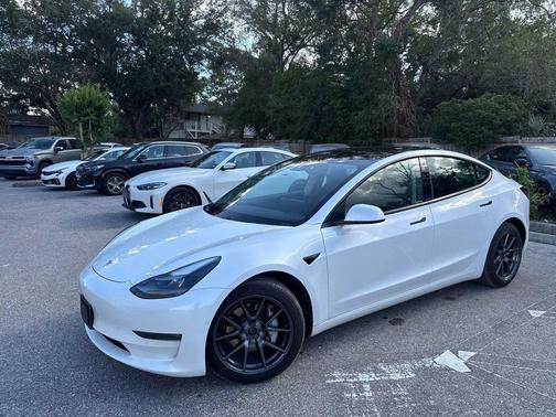 Pearl White Multi-Coat 2021 Tesla Model 3 Long Range