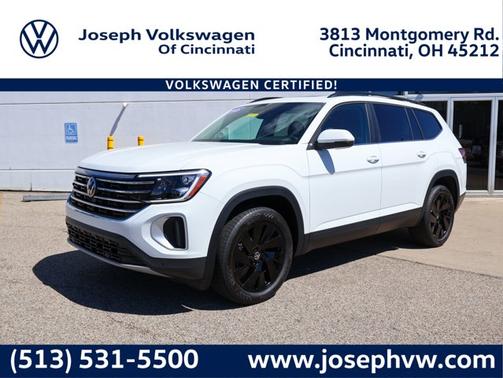 Pure White 2025 Volkswagen Atlas 2.0T SE w/Technology