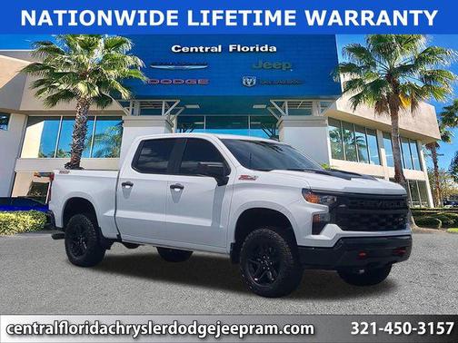 Summit White 2025 Chevrolet Silverado 1500 Custom Trail Boss