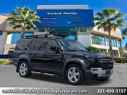 Santorini Black Metallic 2023 Land Rover Defender 130 SE