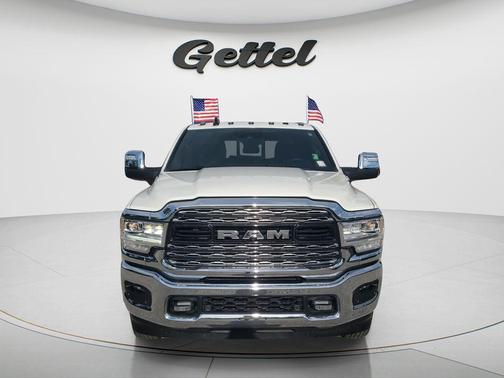 Pearl White 2024 RAM 3500 Limited Mega Cab 4x4 6'4' Box