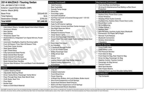 2014 Mazda Mazda3 i Touring