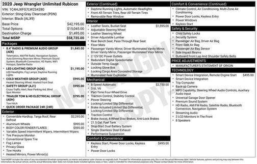 2020 Jeep Wrangler Unlimited Rubicon