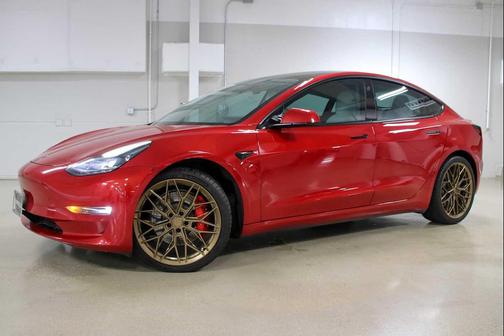 Red Multi-Coat 2021 Tesla Model 3 Performance