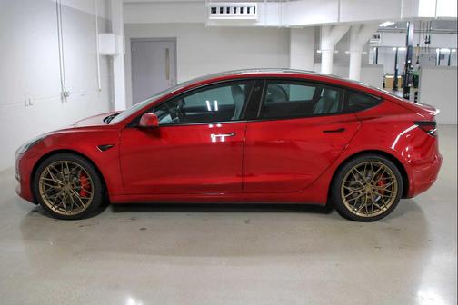 Red Multi-Coat 2021 Tesla Model 3 Performance