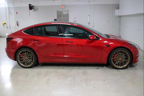 Red Multi-Coat 2021 Tesla Model 3 Performance