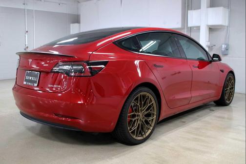 Red Multi-Coat 2021 Tesla Model 3 Performance