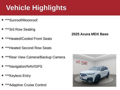 White 2025 Acura MDX A-SPEC Advance Package