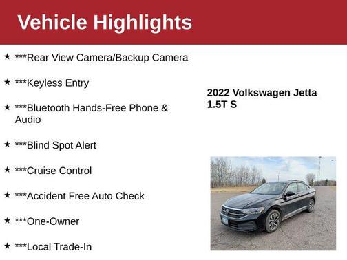 Deep Black Pearl 2022 Volkswagen Jetta 1.5T S