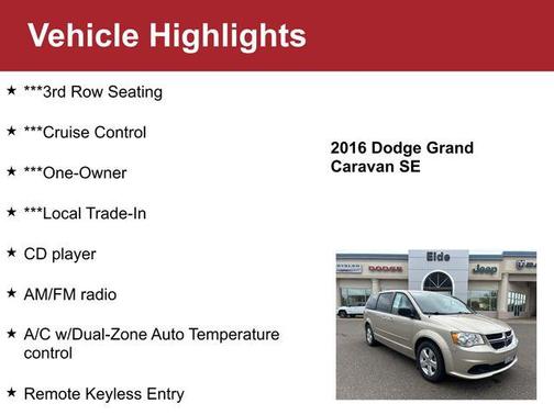 2016 Dodge Grand Caravan AVP/SE