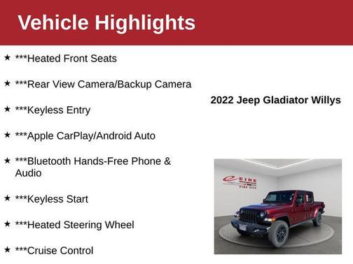 Snazzberry Pearlcoat 2022 Jeep Gladiator Willys 4x4