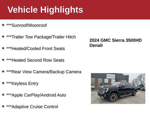 Onyx Black 2024 GMC Sierra 3500 Denali